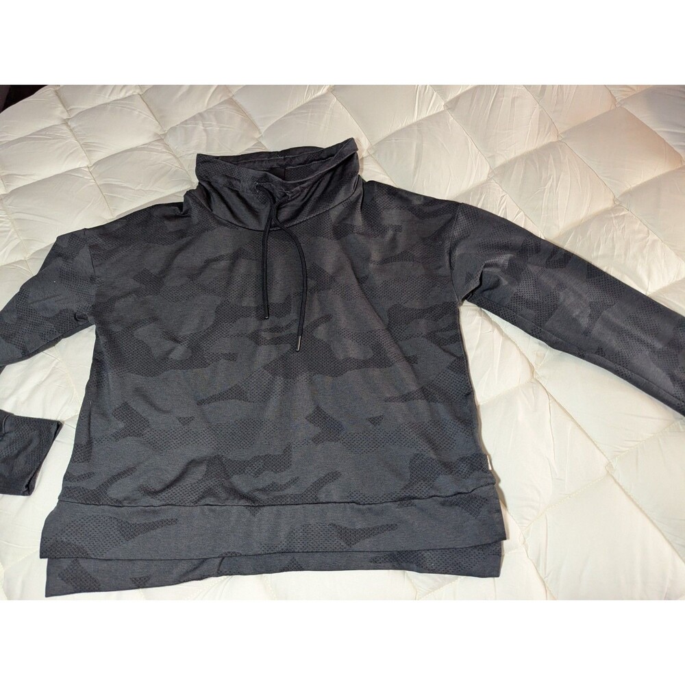 Mondetta Tonal Camo Funnel Neck Tech – Athleisure Thumbhole Hoodie M